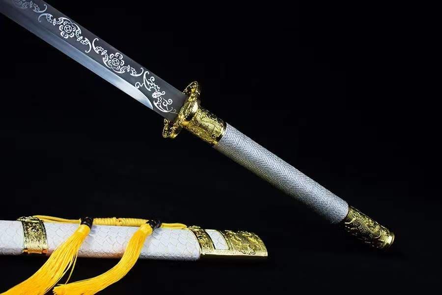 金バット麟龍-直刀 古兵器 武具　刀装具　日本刀　模造刀 居合刀