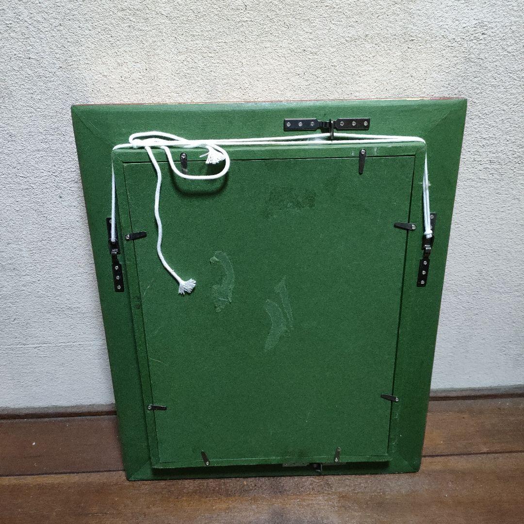 紫色のバラ 油彩画 金色フレーム