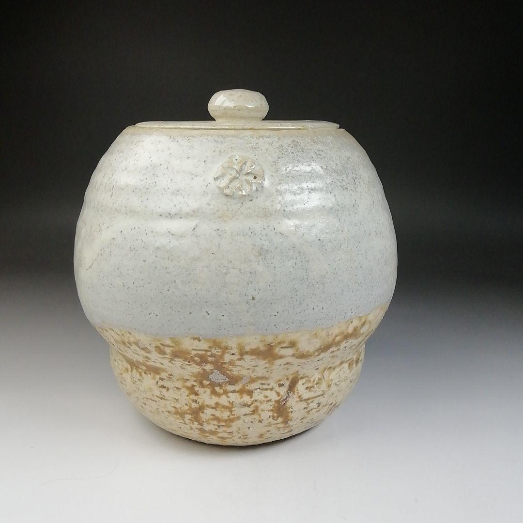 T679 水指 『萩焼』『大和保男 作』 共箱 茶道具