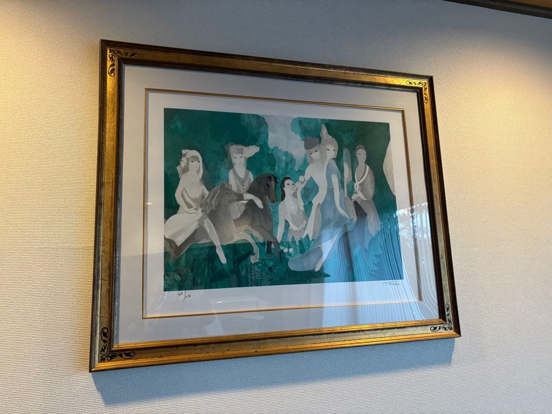 ハロルド・アルトマン「trio」リトグラフ 1988年 直筆サイン入り 額縁