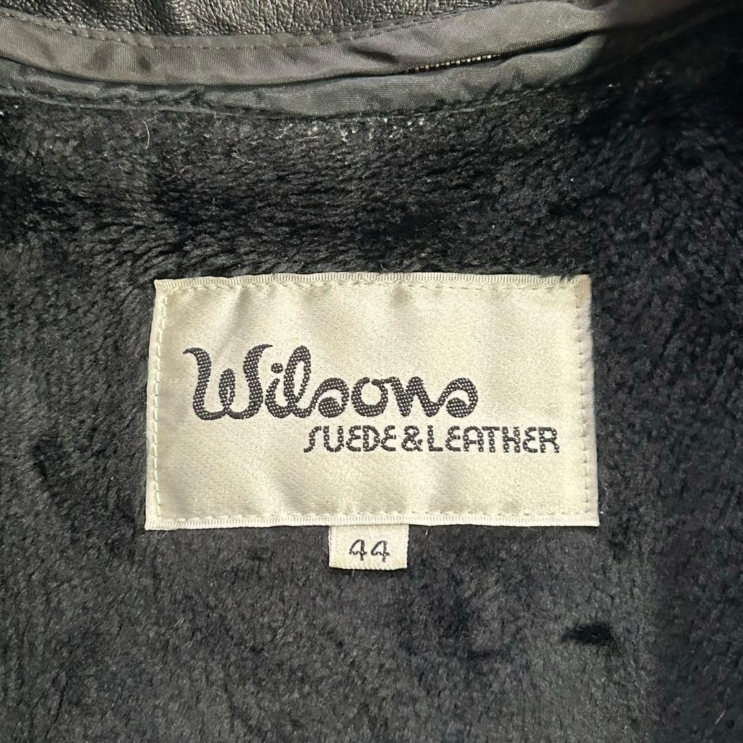 90s Wilsons レザー ドリズラージャケット スウィングトップ 短丈 黒