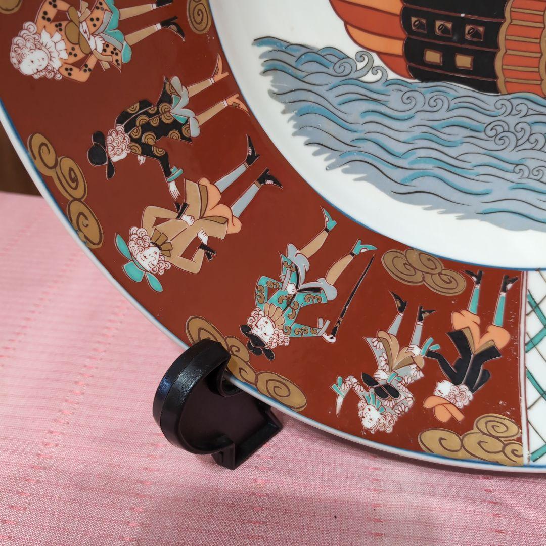 古伊万里南蛮船人物図兜皿