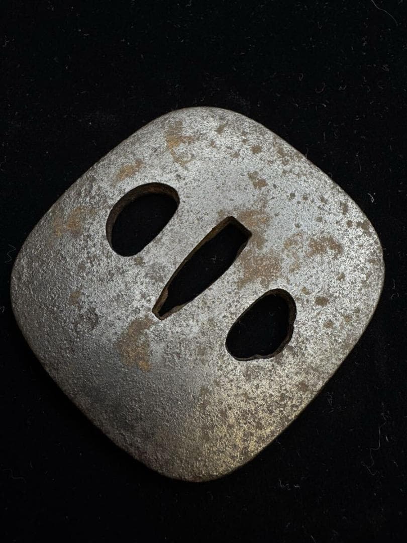 鍔 武州住國廣 鉄鐔 在銘 国広 拵 日本刀 刀装具 骨董 古美術 江戸時代