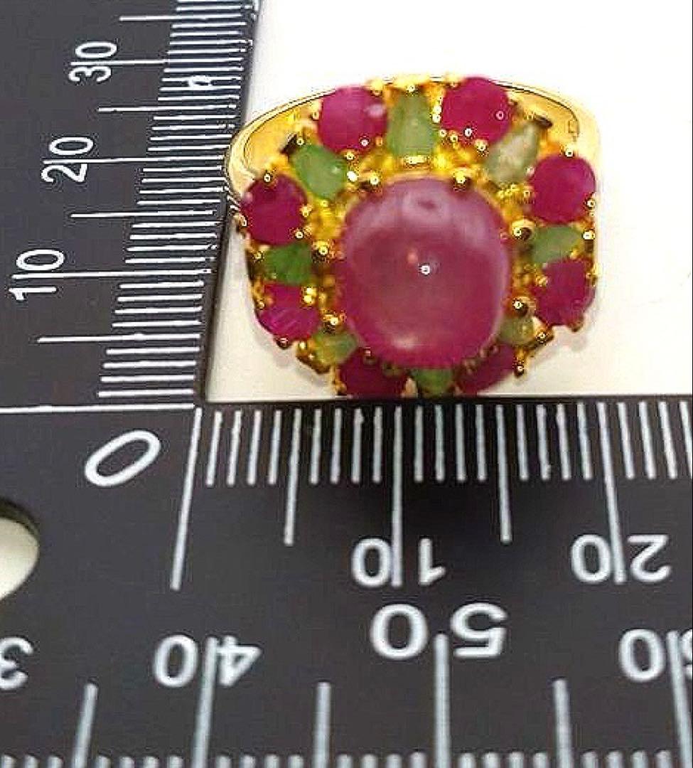 B*s様 Bas ルビー エメラルド SV925 14kYG フラワーモチ