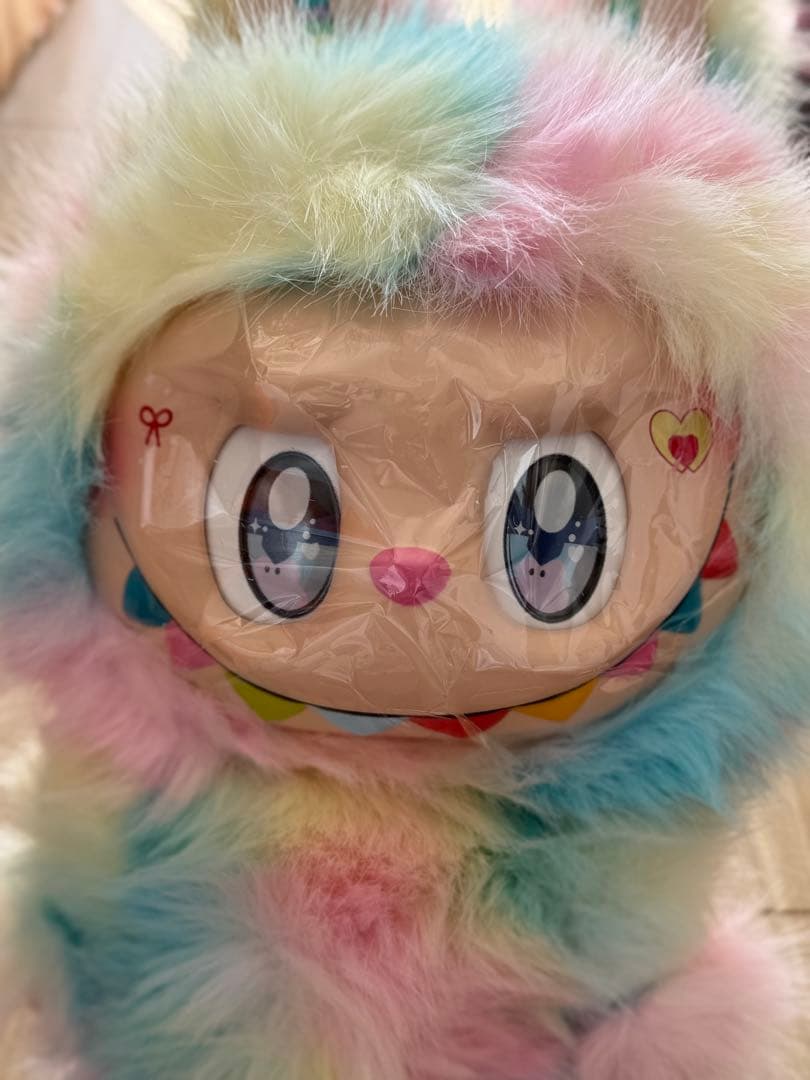 海外限定 ３８ｃｍ ジモモ LABUBU レインボー ぬいぐるみ　新品♡