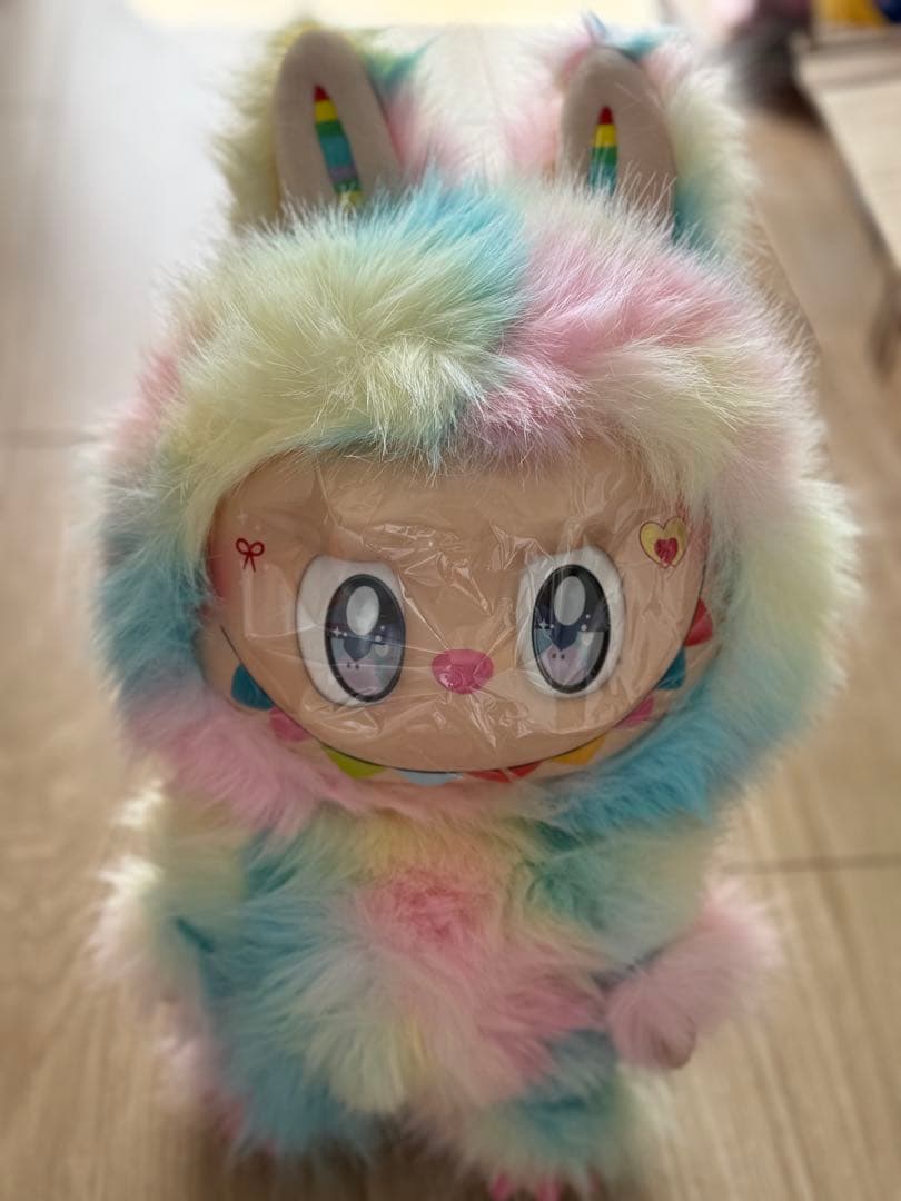 海外限定 ３８ｃｍ ジモモ LABUBU レインボー ぬいぐるみ　新品♡