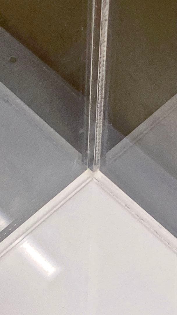 フランンジ仕様 白底 特注 角補強 アクリル水槽 60センチ 蓋付き