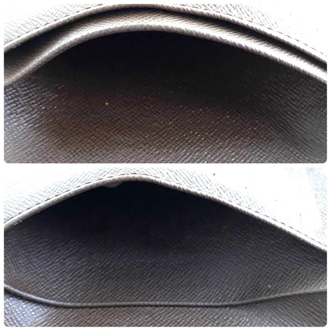 ルイ ヴィトン◎ヴィエノワ ダミエ エベヌ がま口 二つ折り コンパクト 茶色