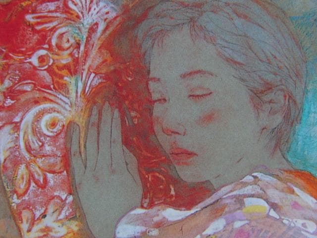 宮北千織、【陽と】、希少な額装用画集より、新品額装付、状態良好