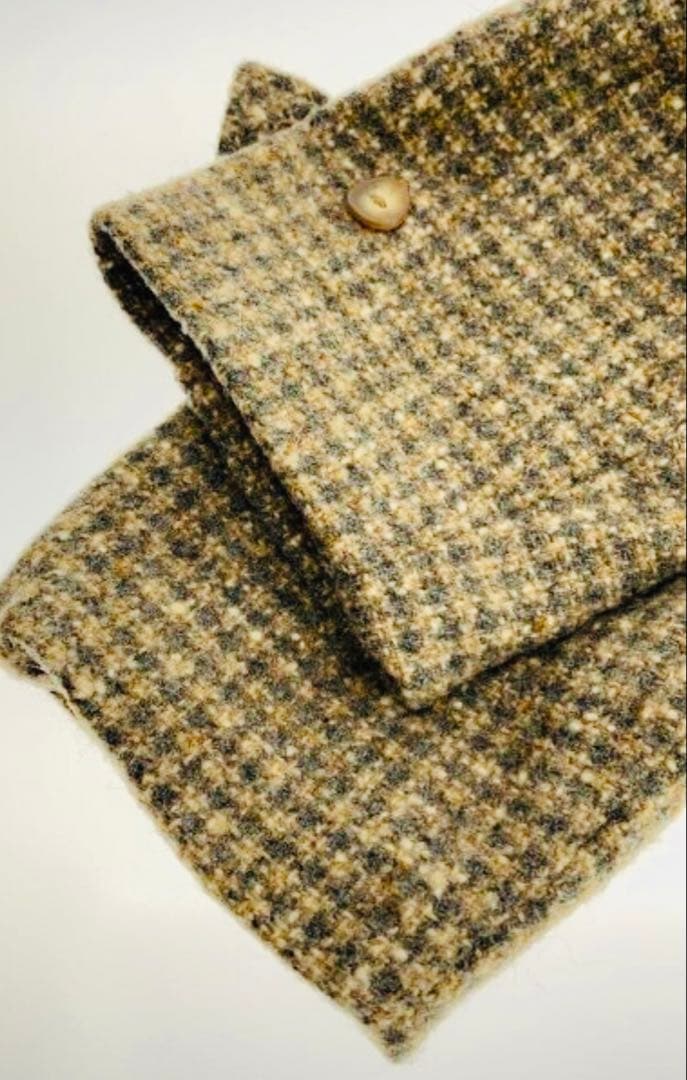 <pink> 80s～90s L.L.Bean ウールコート 千鳥柄