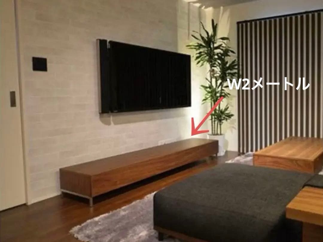 モダン木製テレビ台 /グレージュ/ライト付き