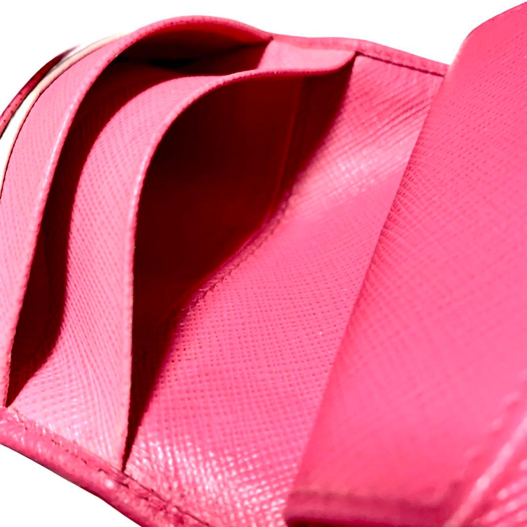 凛様PRADA プラダ　２つ折り財布　サフィアーノレザー　ピンク