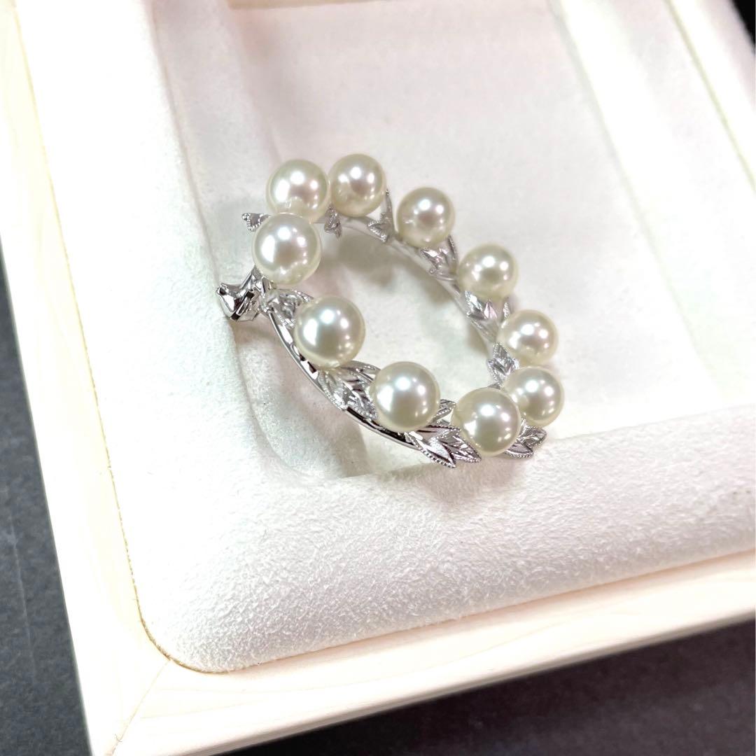 ミキモト ブローチ 葉彫り 入学式 卒業式 結婚式 刻印 ブランド 本体