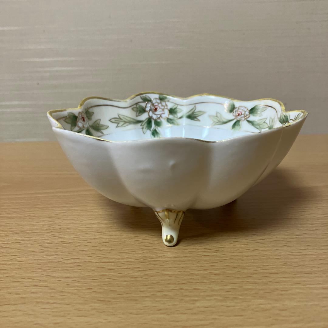 3. オールドノリタケ、M Nippon印 ボウル、ソーサー、スプーンのトリオ