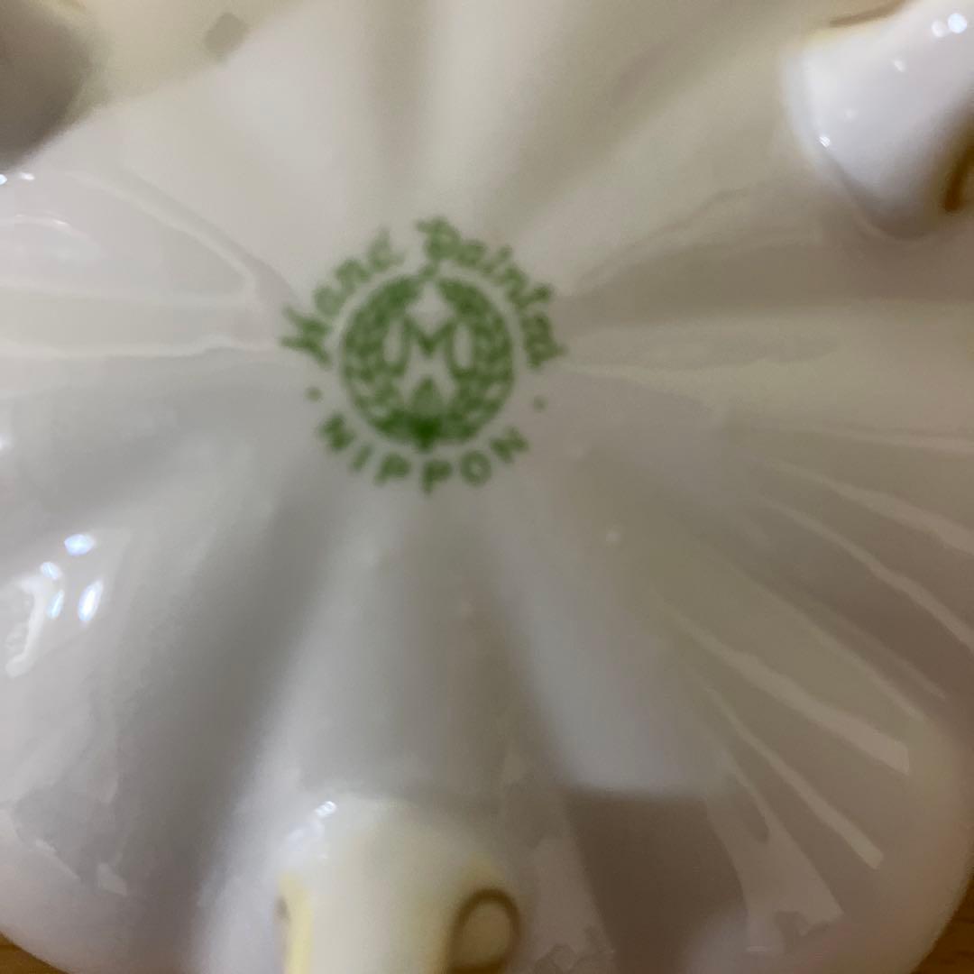 3. オールドノリタケ、M Nippon印 ボウル、ソーサー、スプーンのトリオ