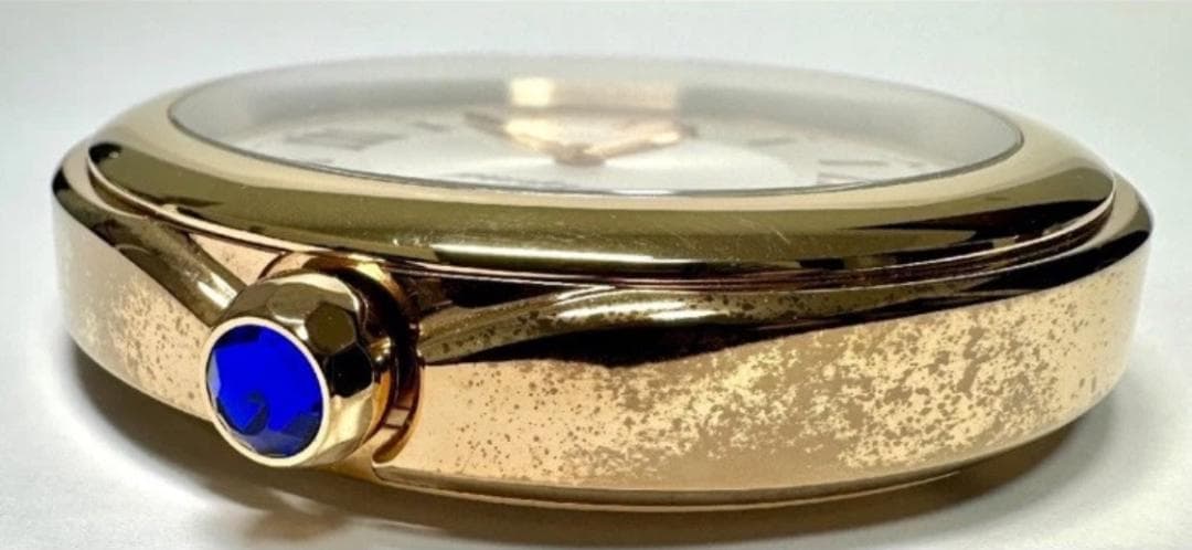 美品 ショパール ハッピースポーツ ゴールド トラベルテーブルクロック