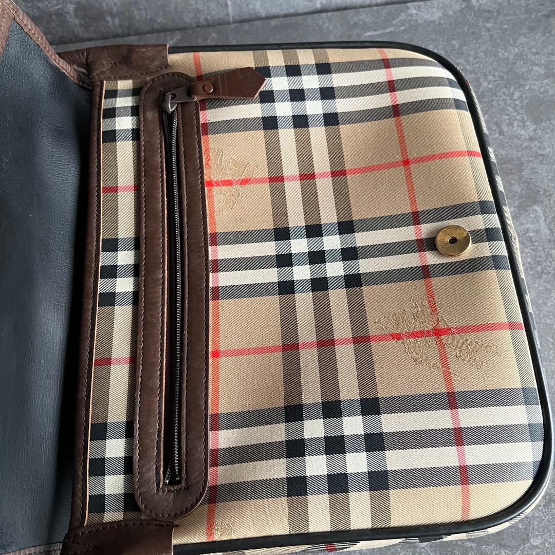 ⭐️バーバリー⭐️ノバチェック シャドーホース ショルダーバッグ ブラウン