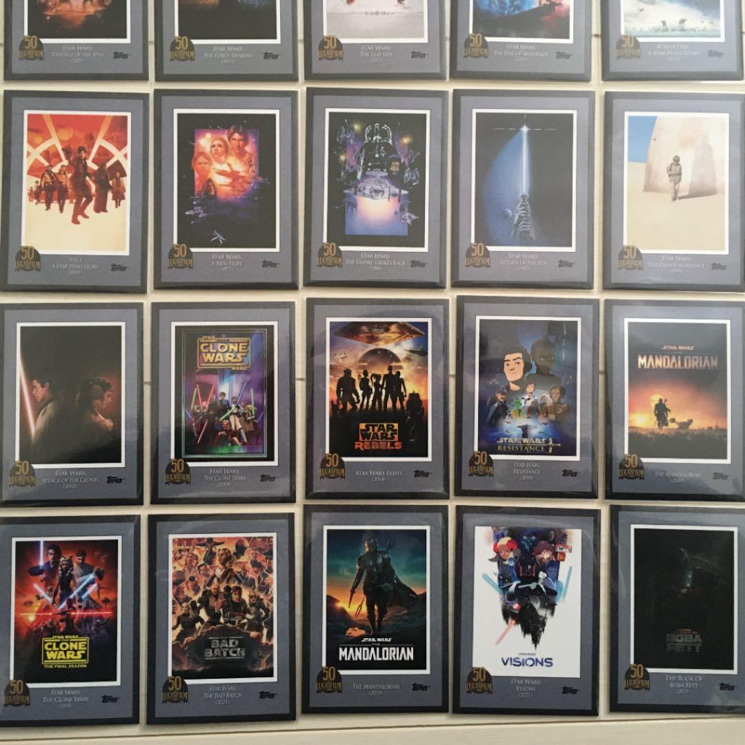 25枚コンプリート】Star Wars 50周年記念カード topps