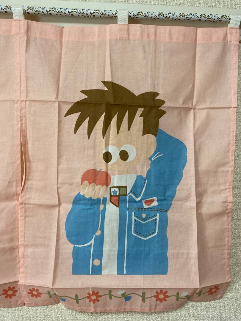 昭和レトロ♥レモンヴィレッジ L/Vのれん ピンク♥ファンシー学研