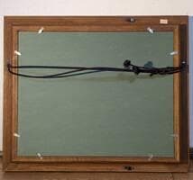 真作】絵画 雨宮英夫 油彩6号 戸隠村冬日 冬の里山を描く