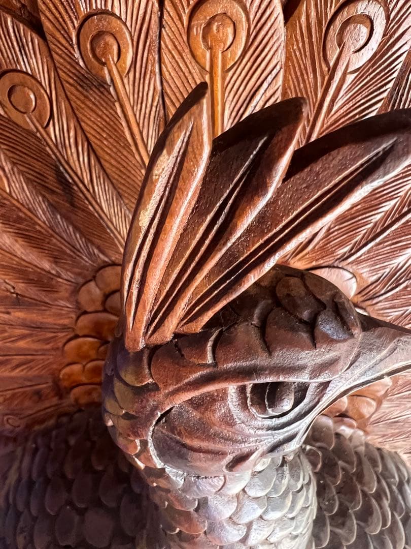 一刀彫 骨董 屋久杉 衝立 屋久杉の衝立