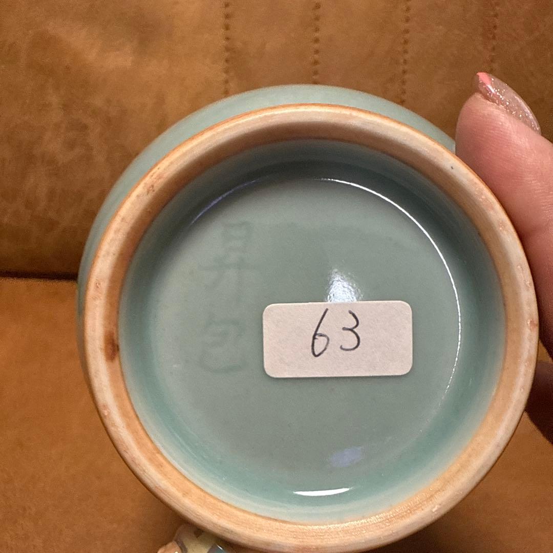 吉田昇包 作 青磁鶴首瓶 共箱・略歴書付 美品 現代陶芸 霊山