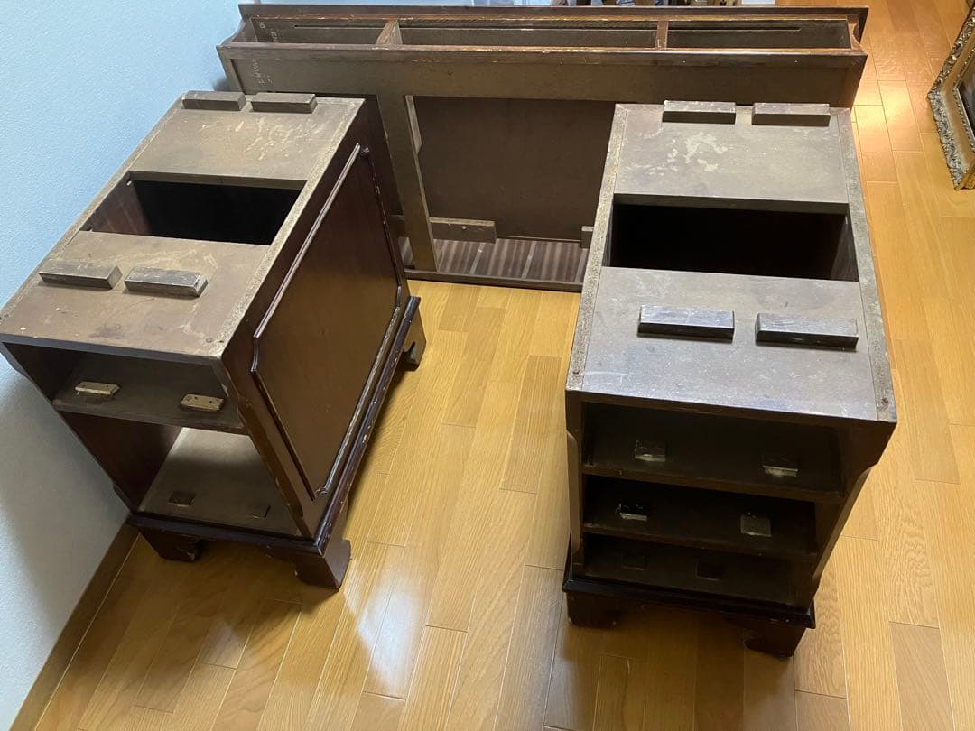 イギリス アンティーク 机 ディスク 直接受け取りのみ