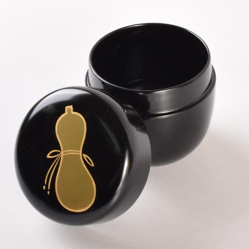 茶道具　蒔絵師　常三郎造　瓢箪蒔絵　中棗　共箱　V　7180