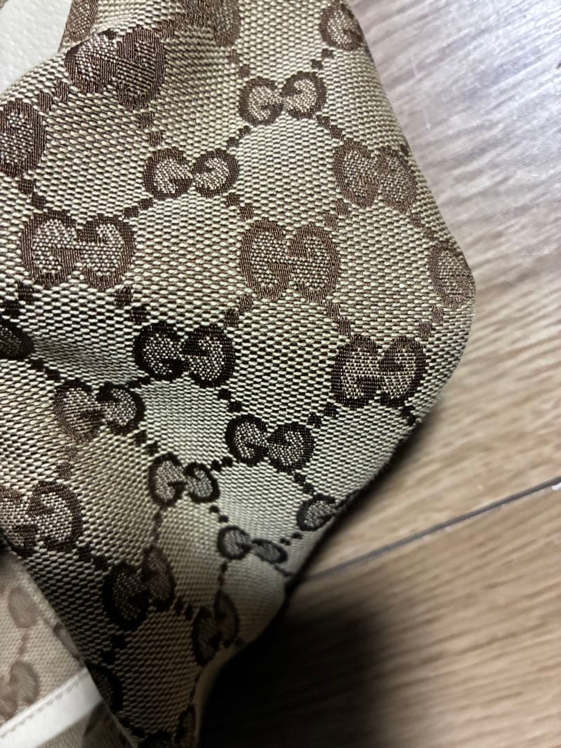 GUCCI GGパターン ハンドバッグ ベージュ/ホワイト