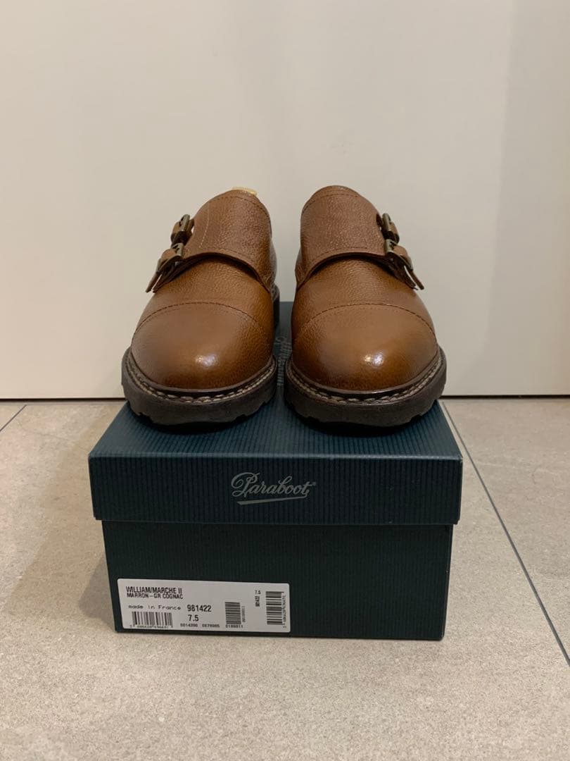 パラブーツ ウィリアム グレインコニャック UK7.5