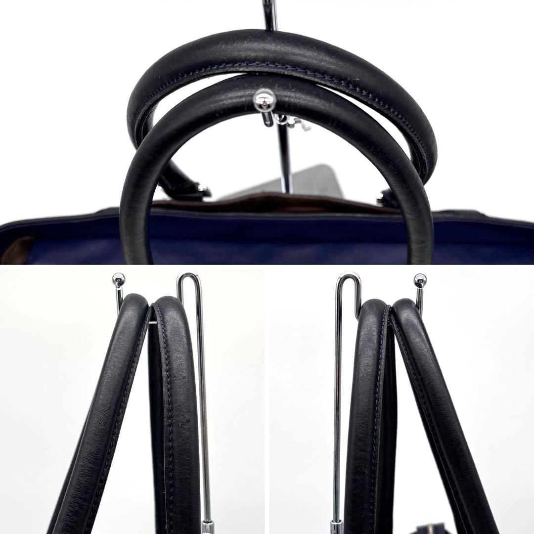 ペッレモルビダ　ビジネスバッグ　トートバッグ　キャピターノ　リモンタ　ネイビー