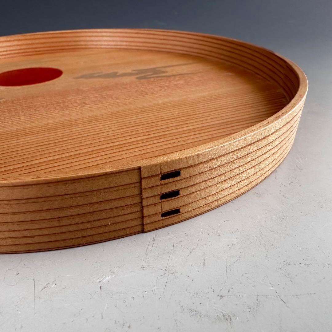 茶道具 杉曲 日の出 丸 菓子器 橋村萬象 共箱 干菓子器 工芸 木地 指物