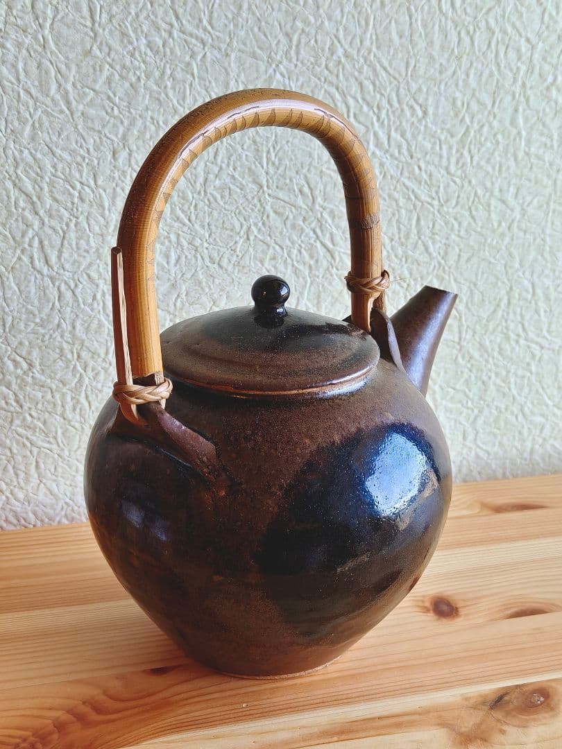 出西窯　古作　丸文土瓶　島根民藝　民芸　土瓶　バーナード・リーチ　濱田庄司