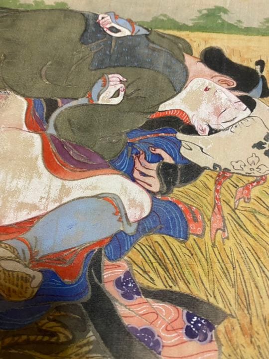 浮世絵　肉筆 春画 絹　５枚