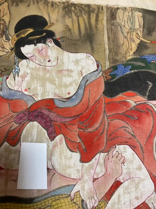 浮世絵　肉筆 春画 絹　５枚