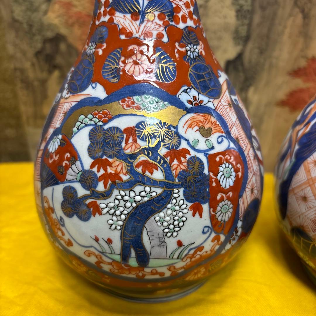 古伊萬里花瓶　2点セット