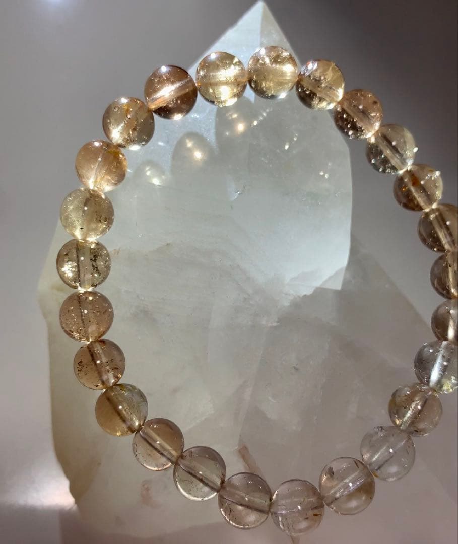⭐️Kちゃん様⭐️ 繋がり強化のエネルギー❣️希少石　シャンパントパーズ　ブレスレット