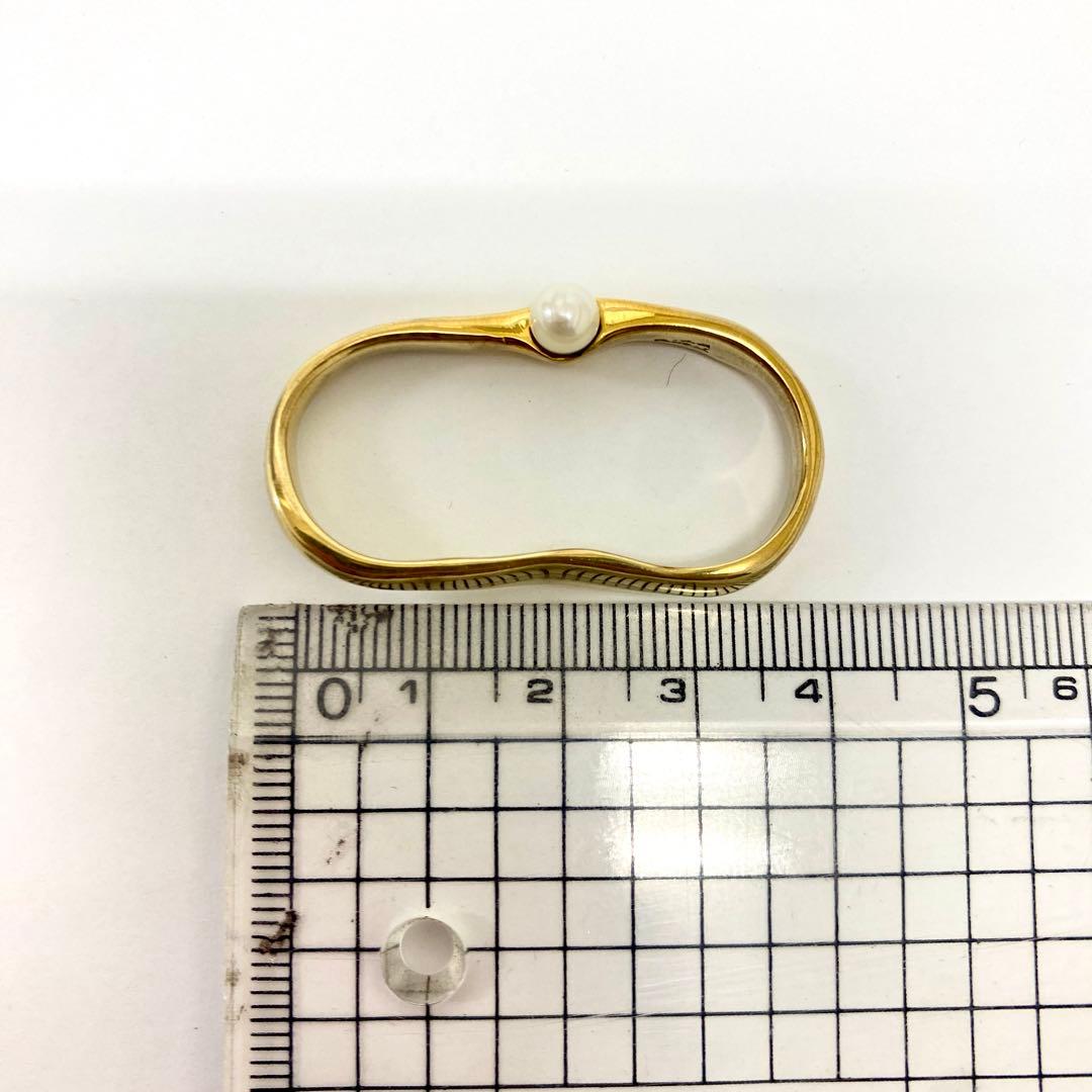 E186 HERNAN HERDEZ ダブルフィンガー リング ゴールド 真鍮