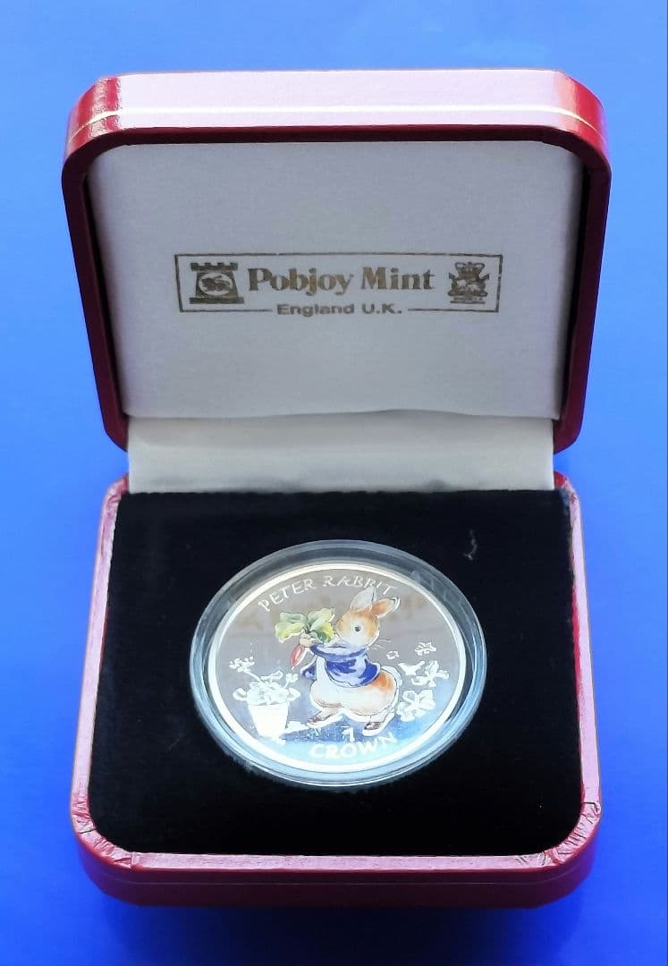 ピーターラビット　1クラウンカラー銀貨(2003年) ピーターラビット 1クラウンカラー銀貨(2003年) - メルカリ