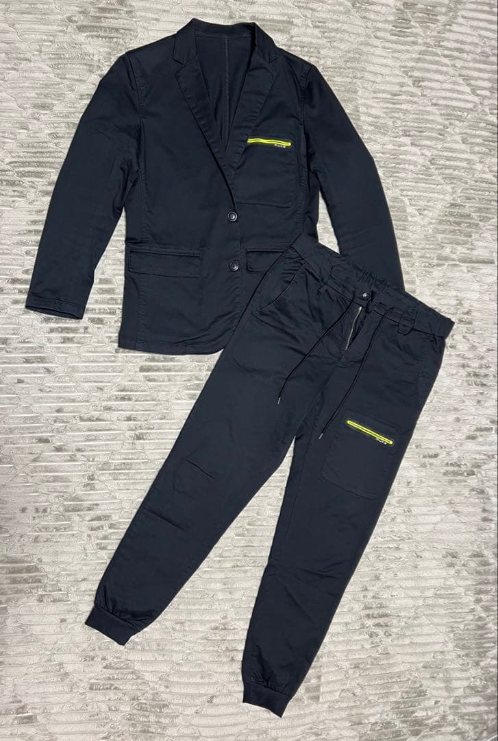 muta MARINE ムータマリン セットアップ上下セットブラックメンズ正規