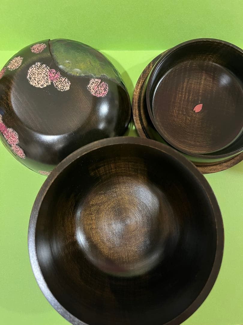 川添日記　散歩の友　お弁当　草木彫　漆