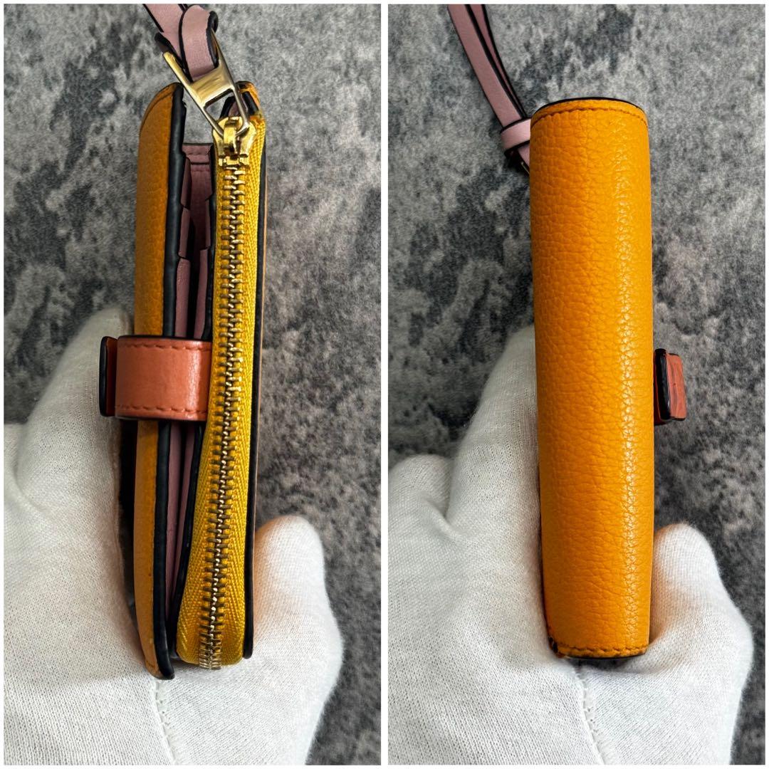 美品✨ロエベ アナグラム コンパクトジップウォレット 二つ折り財布