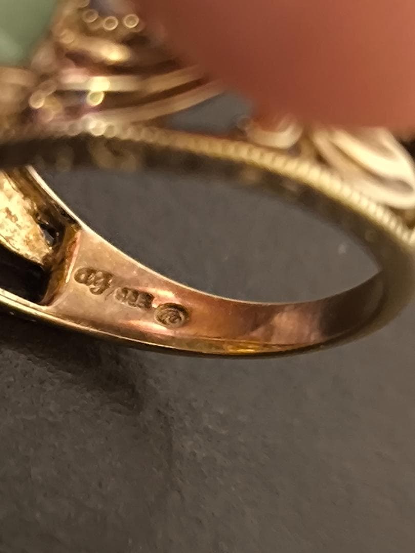 碌山 ROKUZAN ロクザン シルバー925 ヒスイ オパール　リング