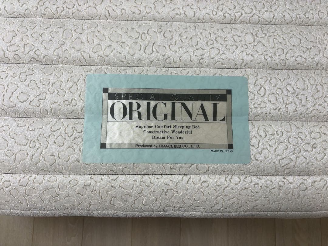 美品　France Bed 脚付きマットレスシングルベッド　ハイタイプ
