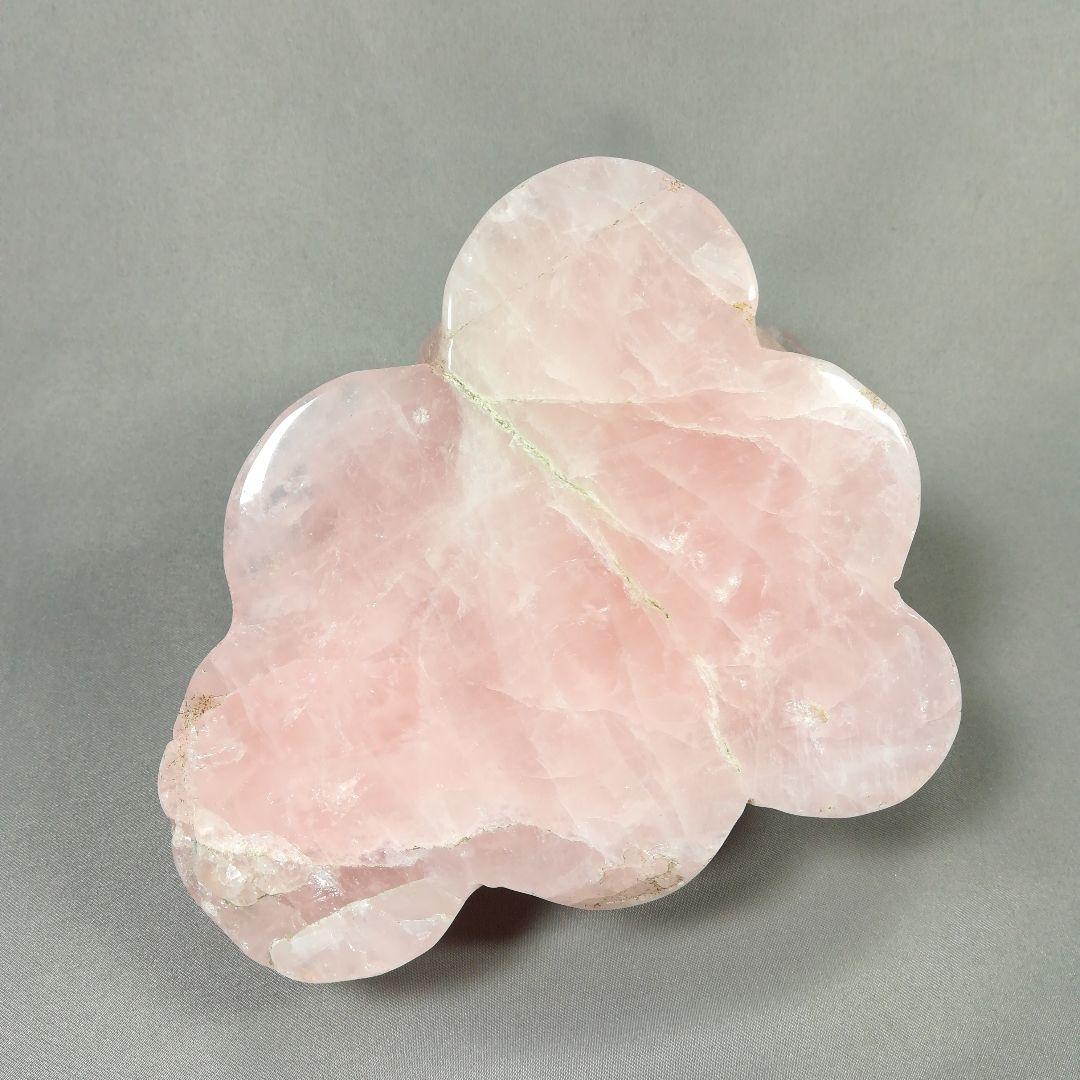 ローズクォーツ 銭蛙 置物 ピンク水晶 天然石 パワーストーン 縁起