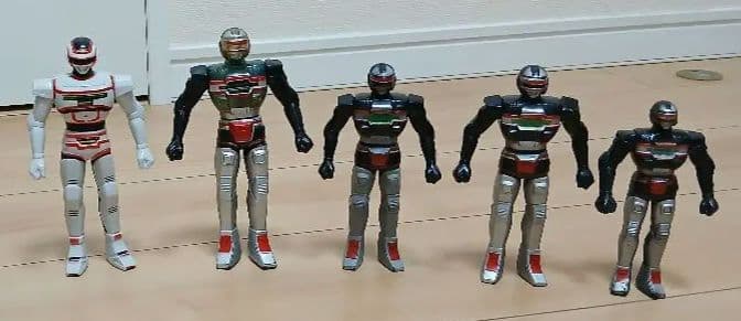 当時物 ソフビ人形 宇宙刑事シャリバン シャイダー ジャスピオン スピルバン