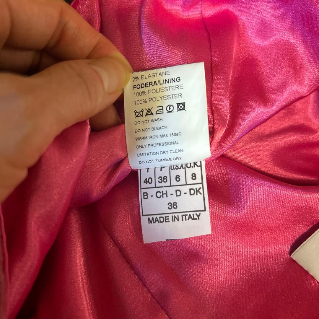 【エミリオプッチ】ピンク系プッチ柄 ウールペンシルスカート 36