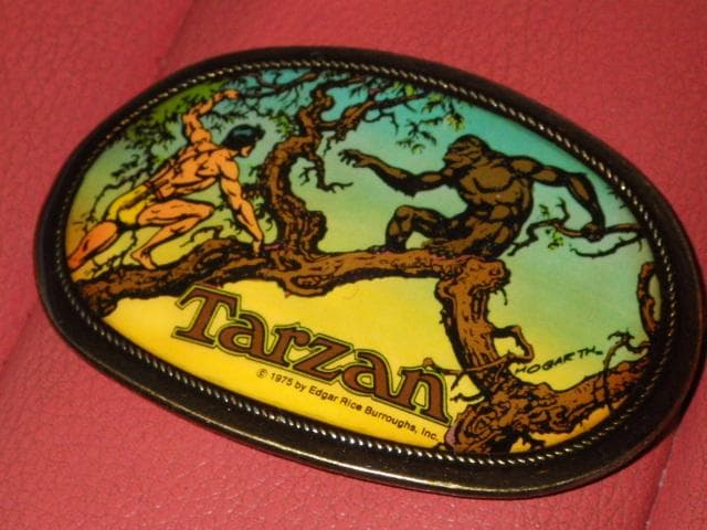 70'S★ターザン★ベルト バックル★12★ビンテージ★アメコミ★漫画★ヒーロー