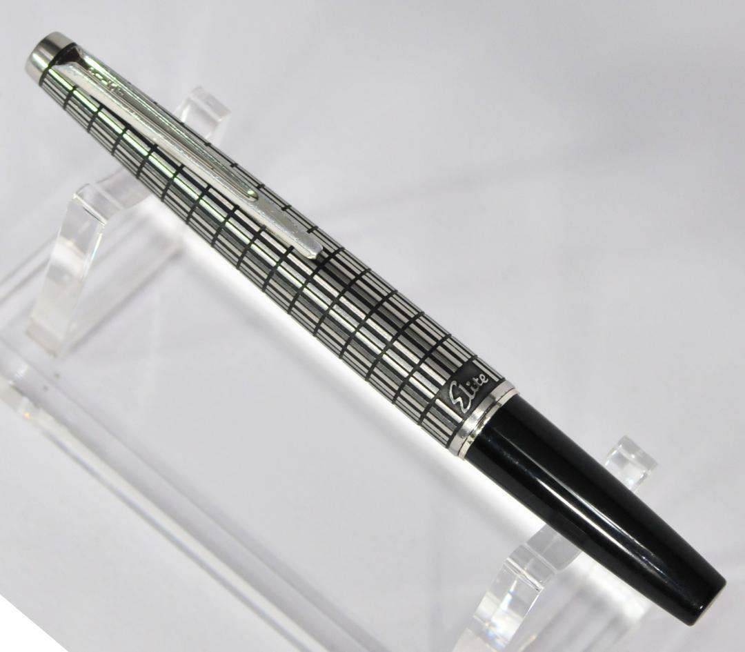 パイロット万年筆 エリート 格子 18K F（細字） PILOT Elite