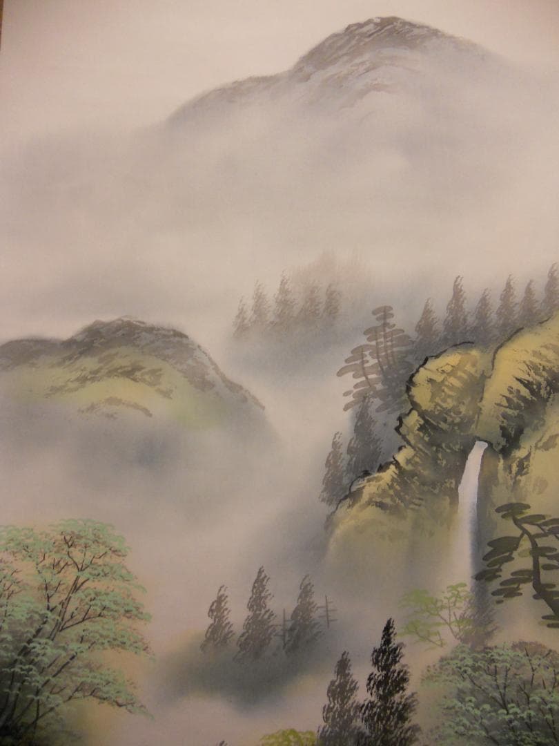 掛け軸 松観 彩色山水 絹本 希少 軸装 茶道具 掛軸 美品 です。 - メルカリ